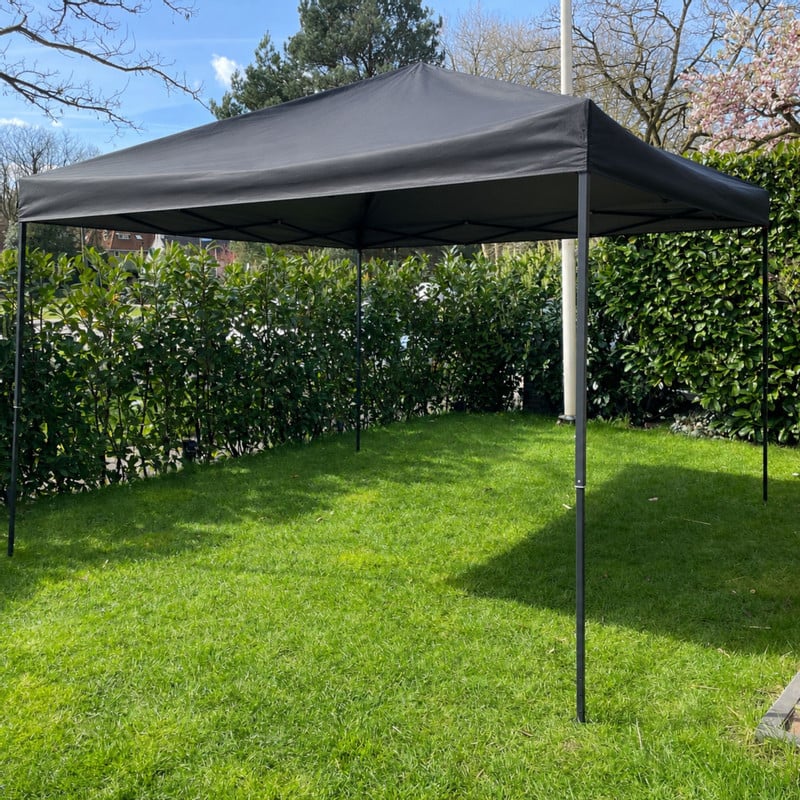 Partytent easy-up - zwart - 3 x 3 meter 