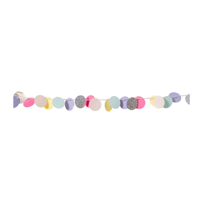 Slinger gekleurde rondjes - papier - 50 cm