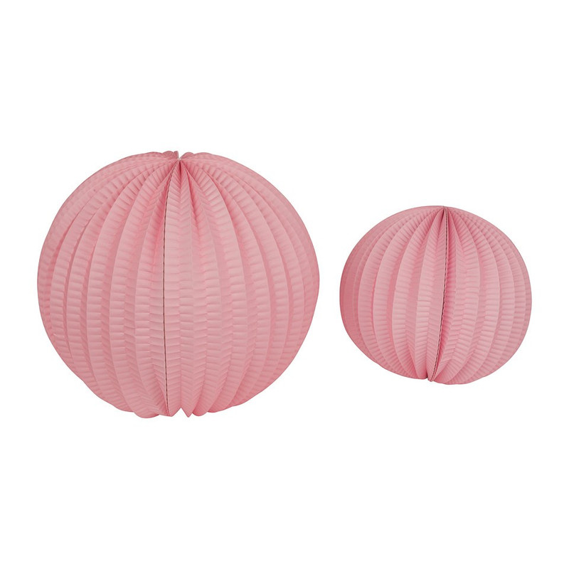 Lampionnen set van 2 - roze