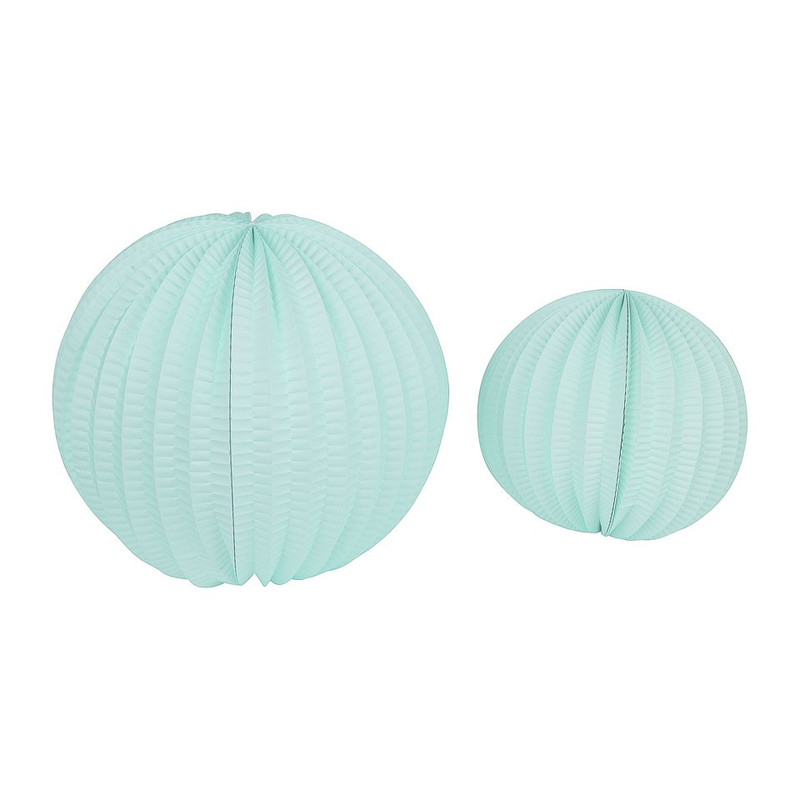 Lampionnen set van 2 - mint groen