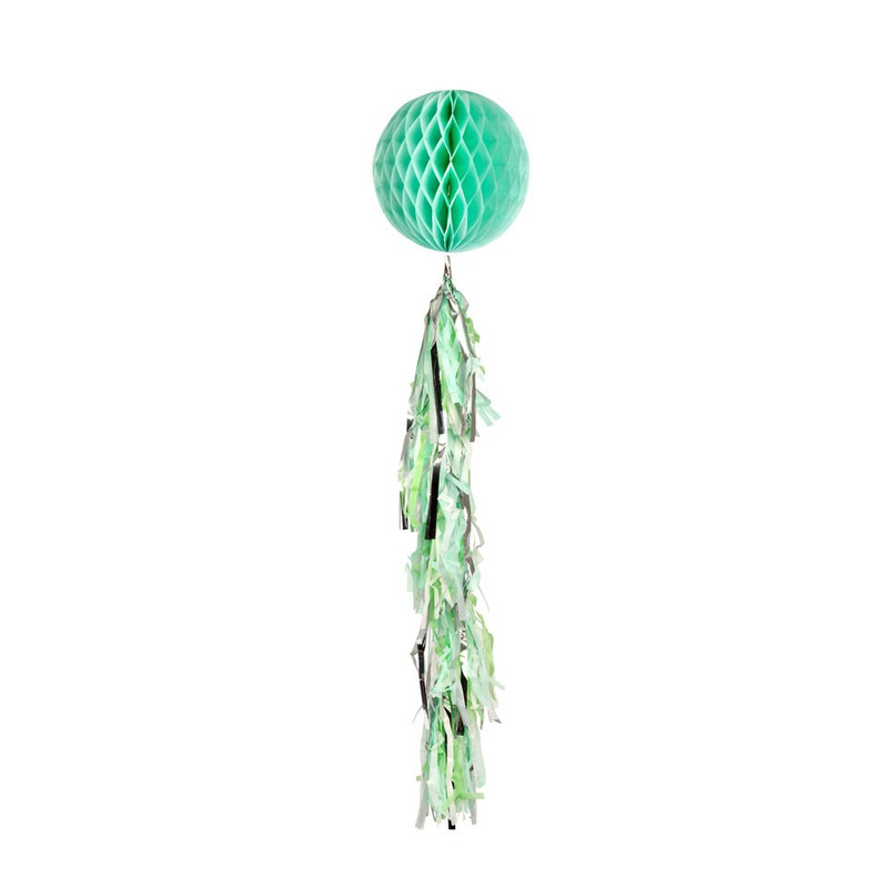 Honeycomb met tassel –  mintgroen