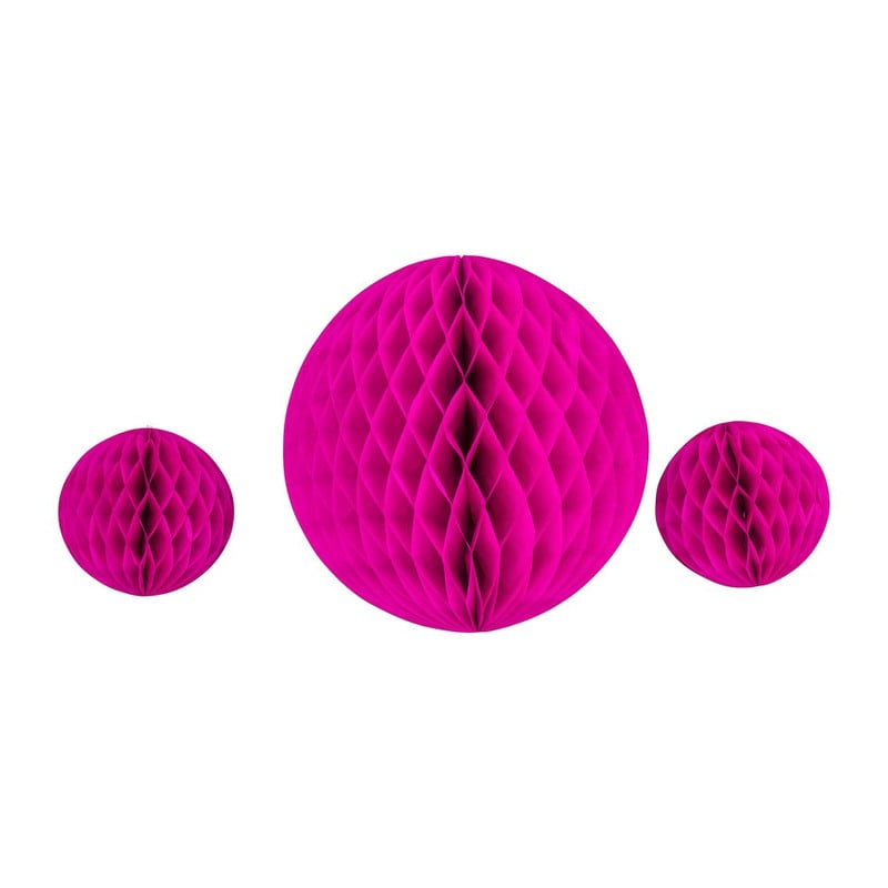 Honeycombs – fuchsia - set van 3