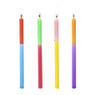Taartkaarsen dip-dye - multikleur - set van 12
