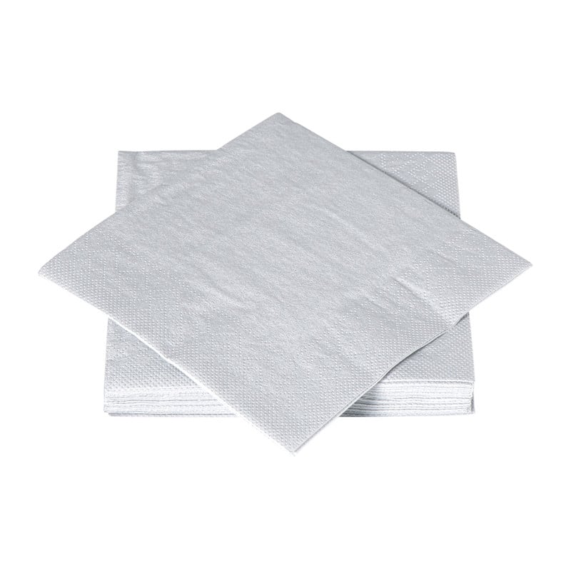 Servetten - zilverkleurig - set van 20