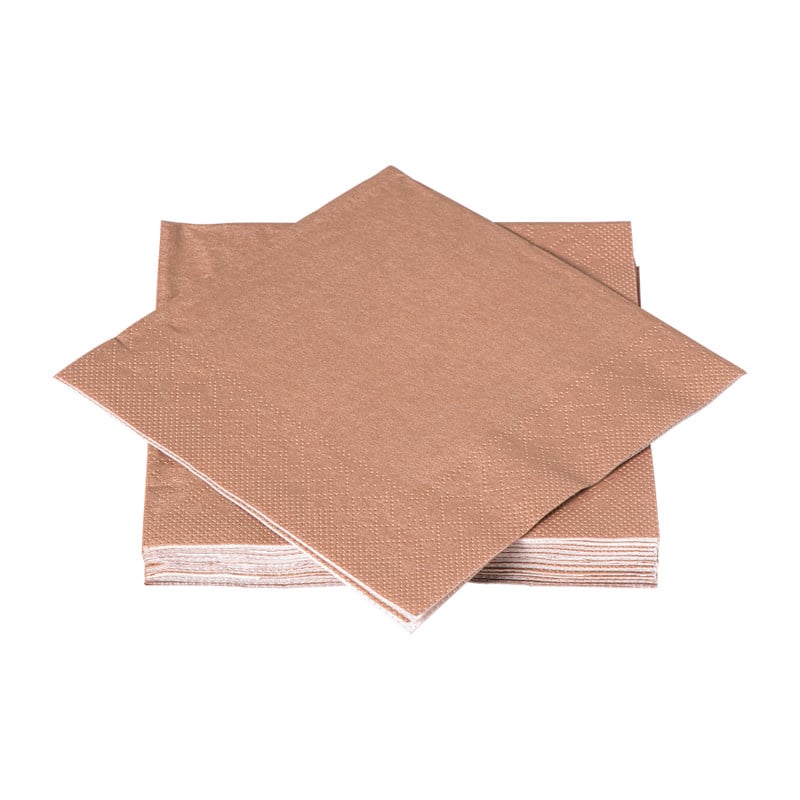 Servetten - roségoudkleurig - set van 20