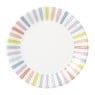 Borden gestreept pastel - ø23 cm - set van 8