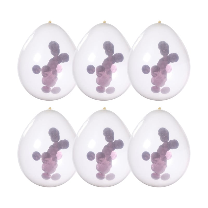 Confetti ballonnen - roségoudkleurig - set van 6
