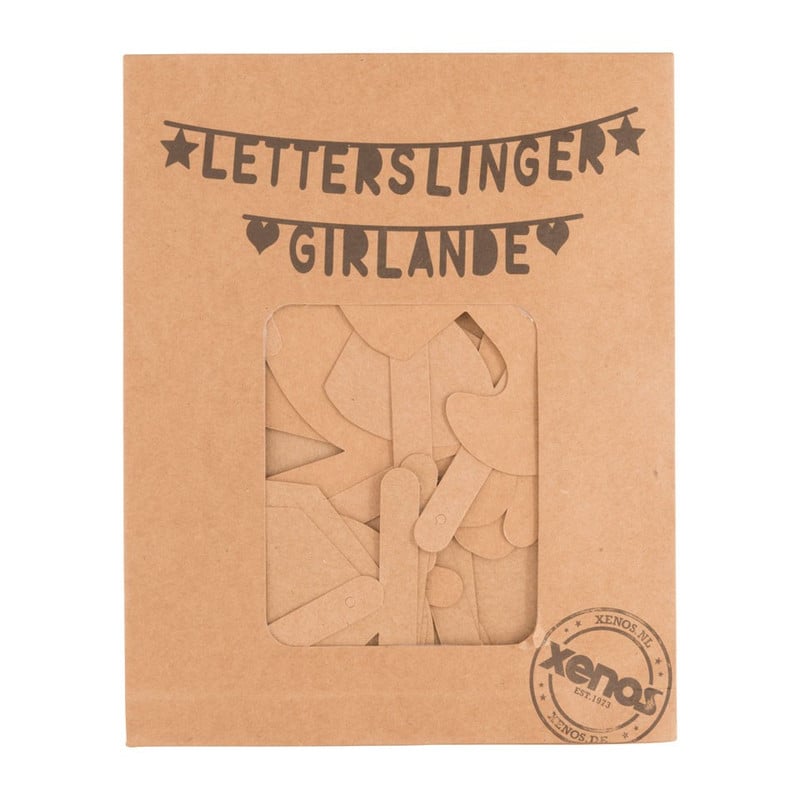 Maak je eigen letterslinger - bruin