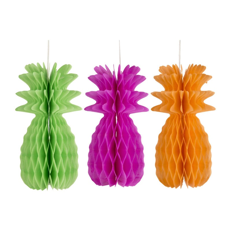 Honeycomb ananas - set van 3