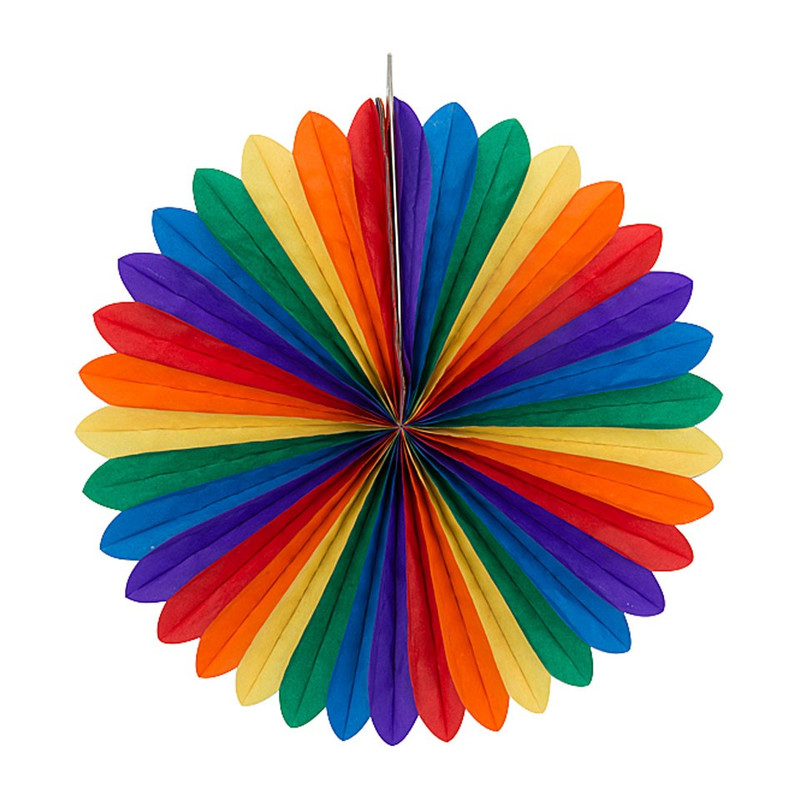 Waaier regenboog - 50 cm