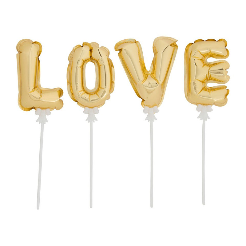 Folie ballon cake topper - love 