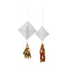 Honeycomb ruit met tassel - set van 2