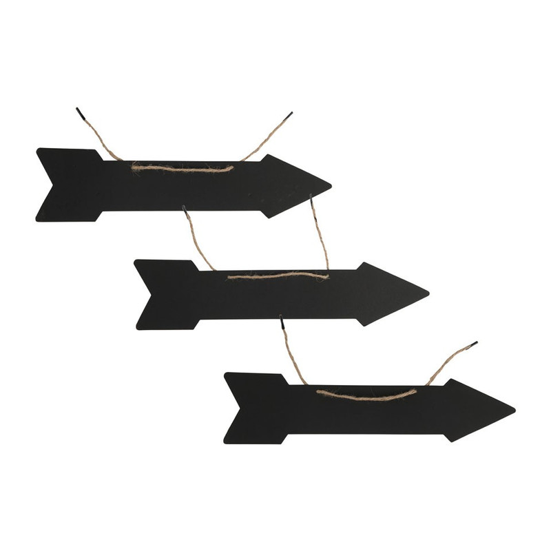Pijl krijtbord - set van 3