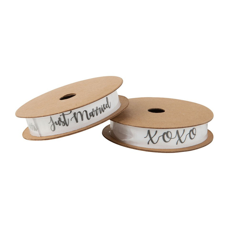 Lint just married & XOXO - 3 meter - 2 stuks
