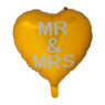 Folie ballon hart - goud/wit - set van 2 