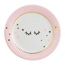 Bord wink - 18 cm - roze - set van 8