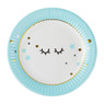 Bord wink - 18 cm - blauw - set van 8