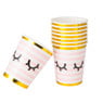Beker wink - roze - set van 8