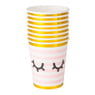 Beker wink - roze - set van 8