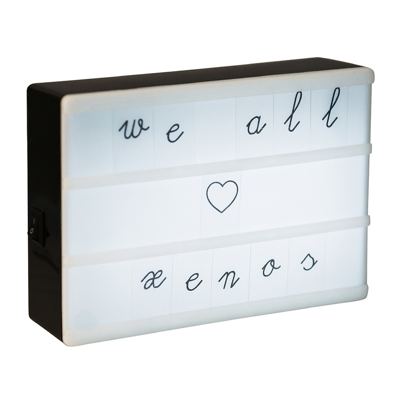 Mini light box - zwart/wit - 15x4x10.5cm