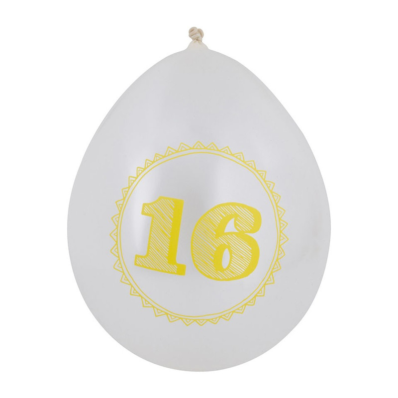 Ballon 16 jaar - set van 8