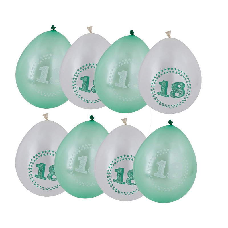Ballon 18 jaar - set van 8
