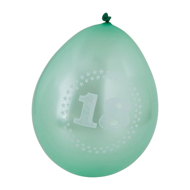 Ballon 18 jaar - set van 8
