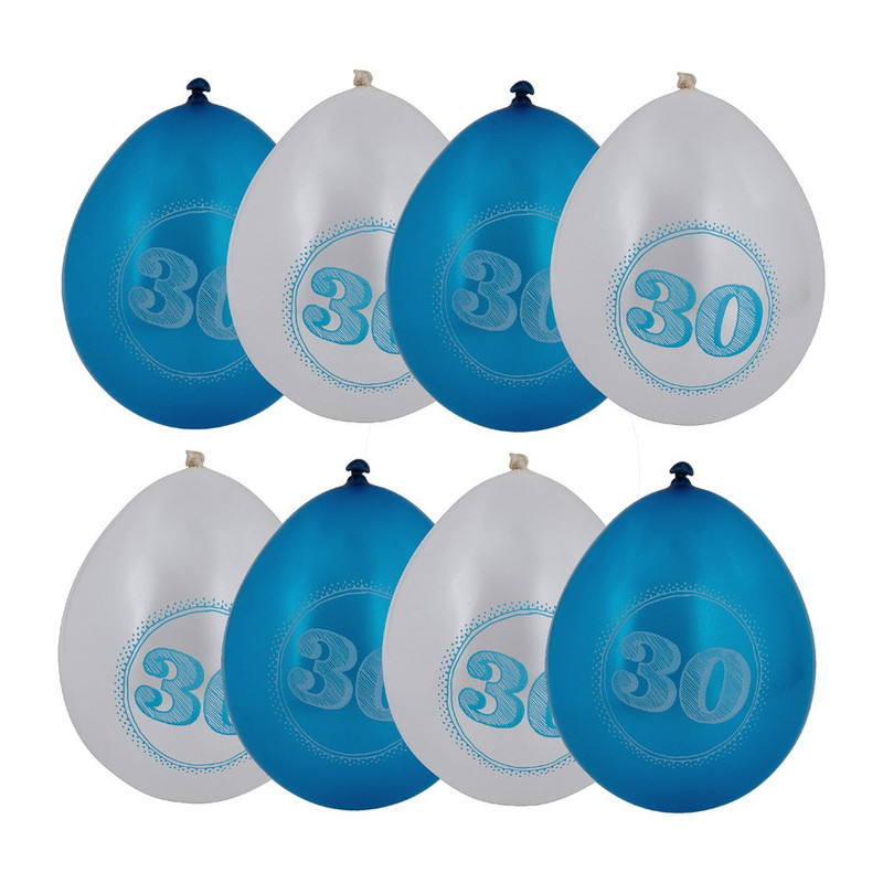 Ballon 30 jaar - set van 8