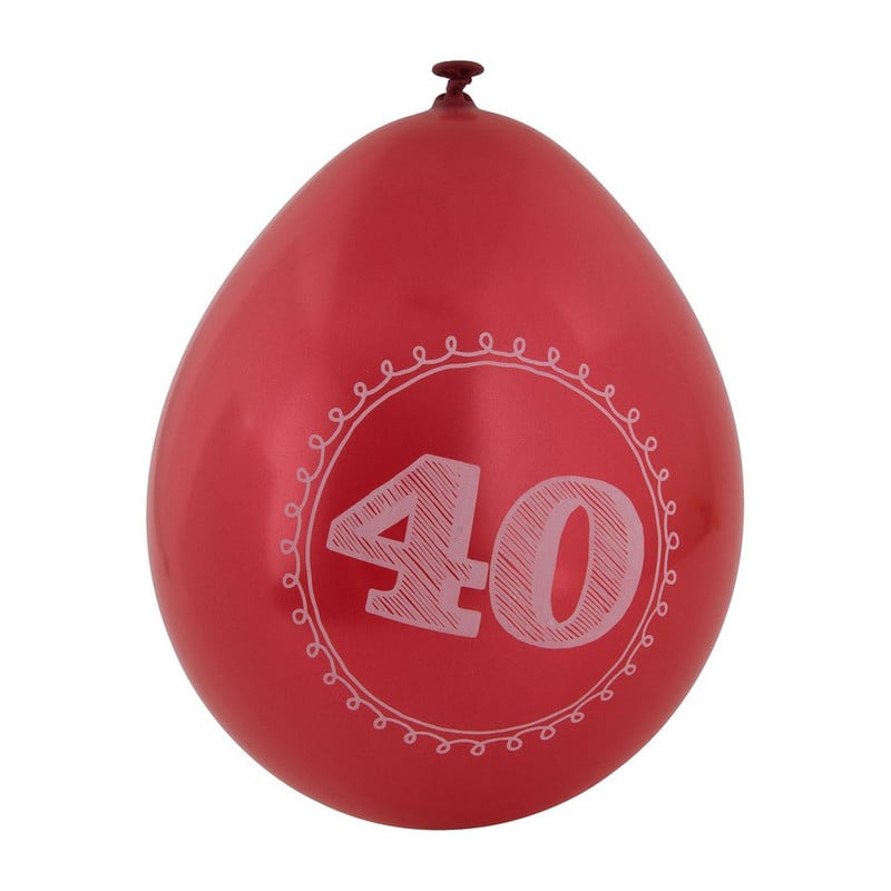 Ballon 40 jaar - set van 8