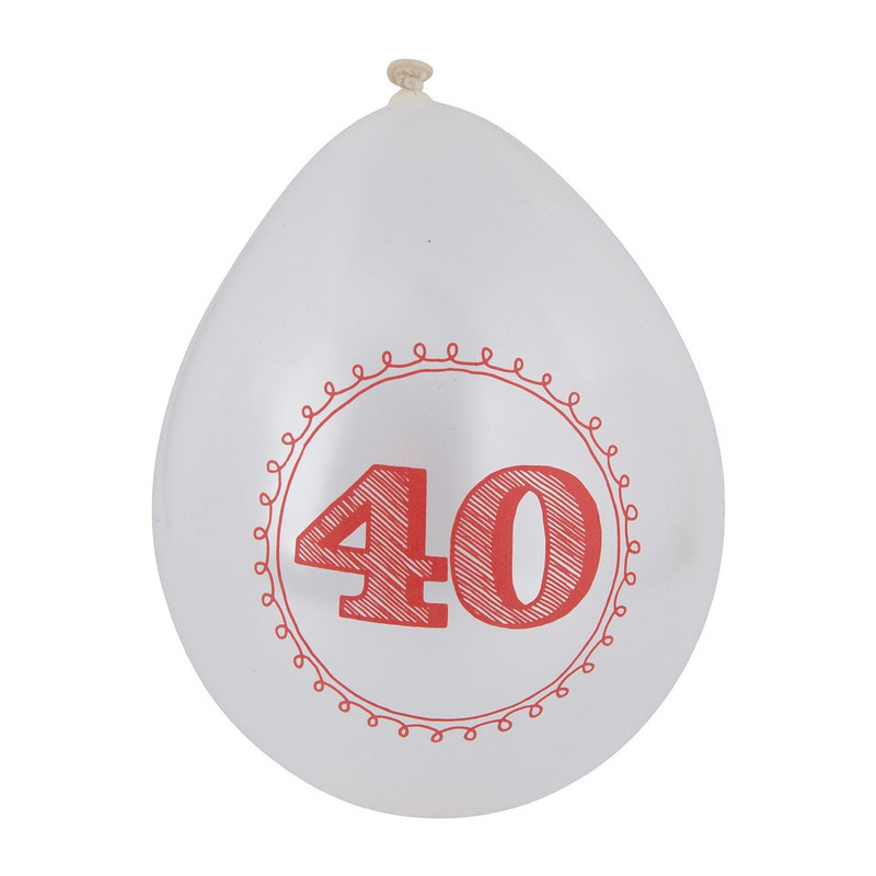 Ballon 40 jaar - set van 8