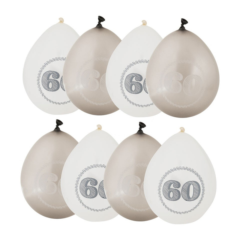 Ballon 60 jaar - set van 8