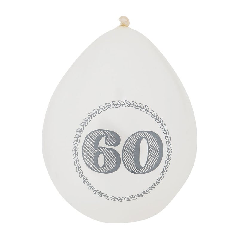Ballon 60 jaar - set van 8