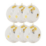Ballon confetti - goud/wit - set van 6