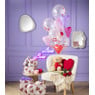Ballonnen hartvorm - rood/roze - 6 stuks