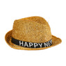 Hoed happy new year - goud - maat 60