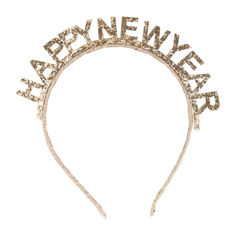 Haarband happy new year - goud