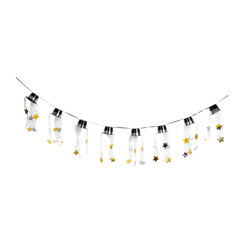 Slinger happy new year - hoedjes - 2 meter