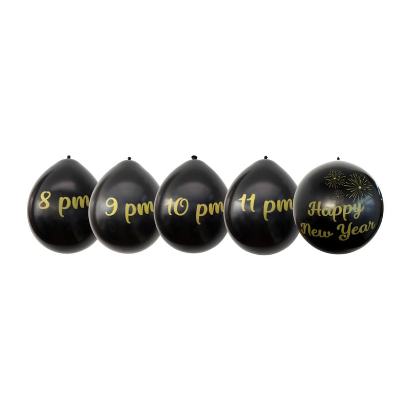 Ballonnen - happy new year - 5 stuks