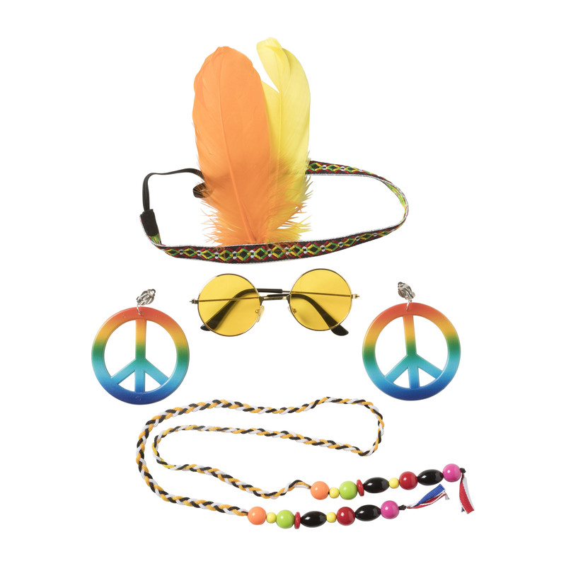 Verkleedset hippie - diverse varianten