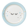 Bord Wink blauw - set van 8 - ø23 cm