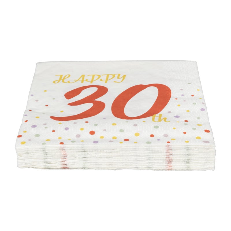 Servetten 30 jaar - 20 stuks