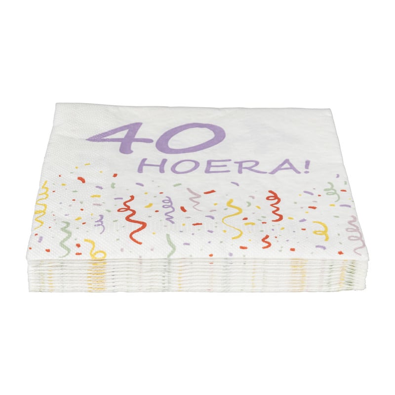 Servetten 40 jaar - 20 stuks