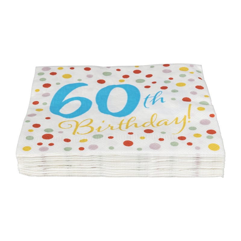 Servetten 60 jaar - 20 stuks
