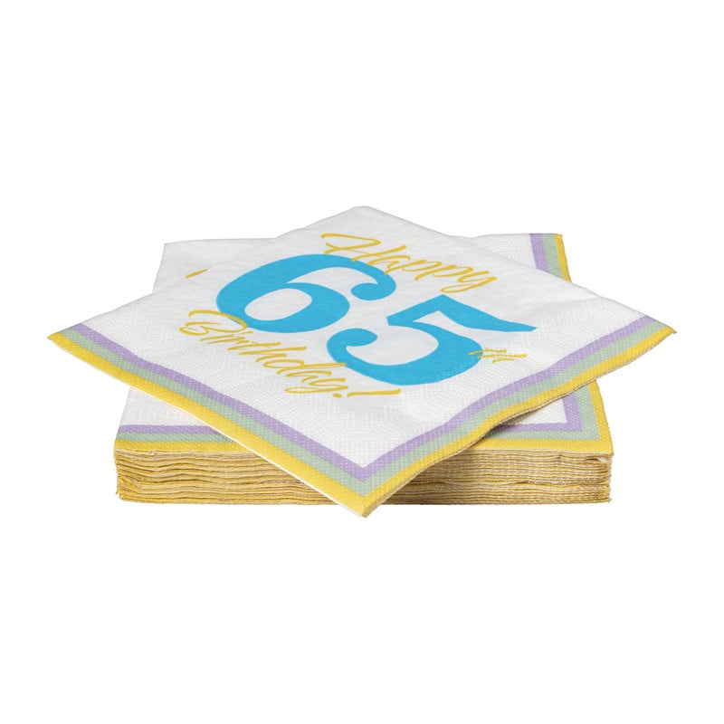 Servetten 65 jaar - 20 stuks
