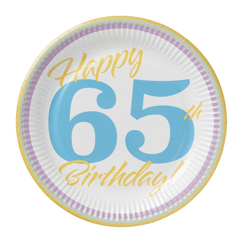 Borden 65 jaar - 8 stuks