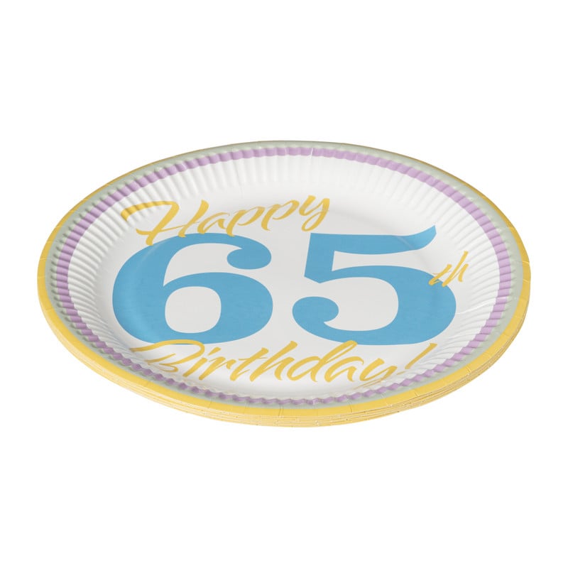 Borden 65 jaar - 8 stuks