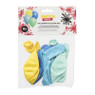 Ballonnen kleuren mix - groen/geel/blauw/lichtblauw - set van 8