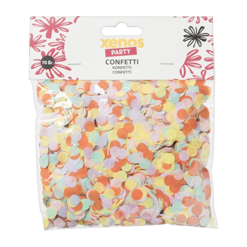 Confetti pastel - multikleur