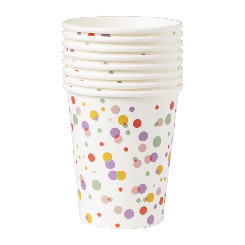 Bekers stipjes - papier - set van 8 