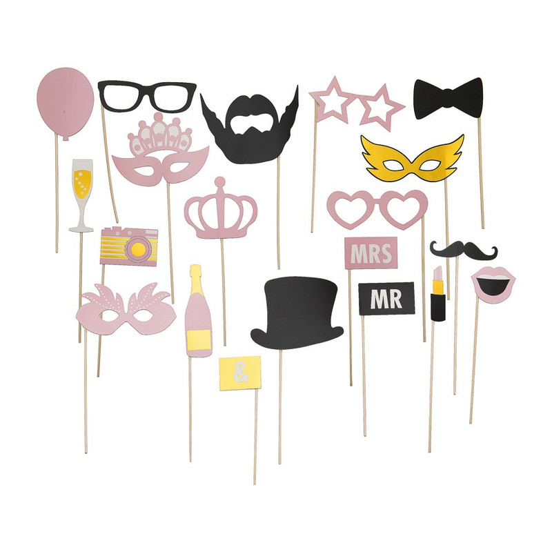 Fotoprops huwelijk - set van 20 